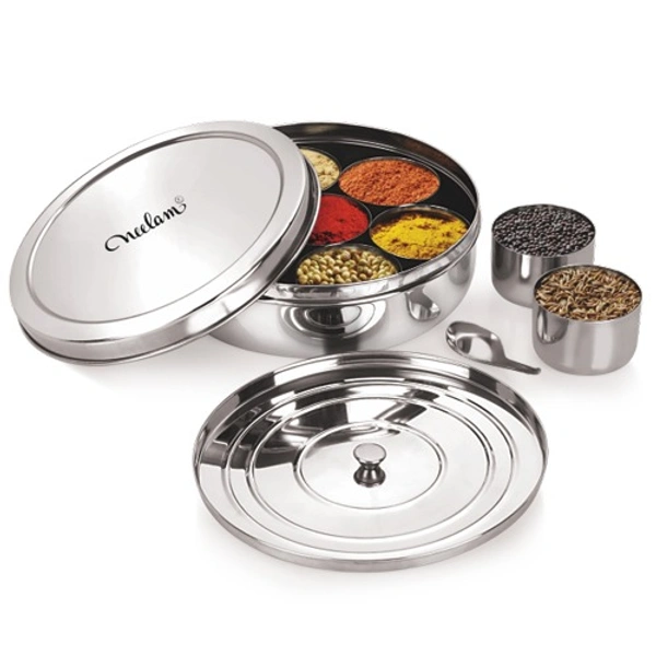 Neelam Stainless Steel Spice Box Set of 10 Pieces